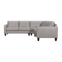 Load image into Gallery viewer, Leather L Shaped Three Piece Corner Sectional - Gray
