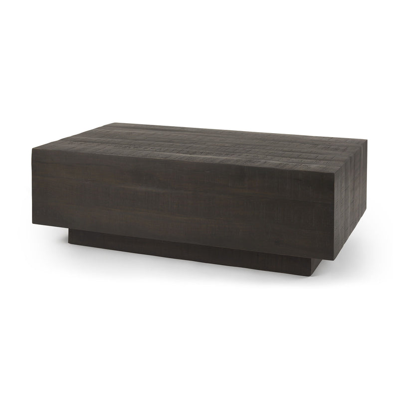 Block Coffee Table - Dark Brown / Brown