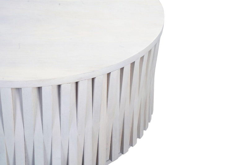 Round Drum Coffee Table (745443) - White