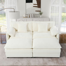 Load image into Gallery viewer, Modern Comfy Deep Seat Modular Sectional Sofa Cloud Couch With Ottoman
