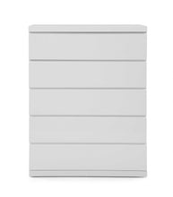 Load image into Gallery viewer, 36 X 20 X 47 Gloss Stainless Steel 5 Drawer Chest - White
