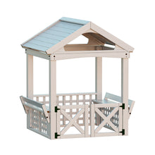 Load image into Gallery viewer, Outdoor Wooden Playhouse With Bench And Door - White
