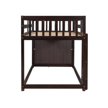 Load image into Gallery viewer, Twin over Twin Bunk Bed with 4 Drawers and 3 Shelves-Espresso(OLD SKU: LP000067AAP)
