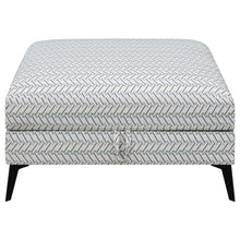 Load image into Gallery viewer, Harrison - Upholstered Storage Ottoman - Gray / Black
