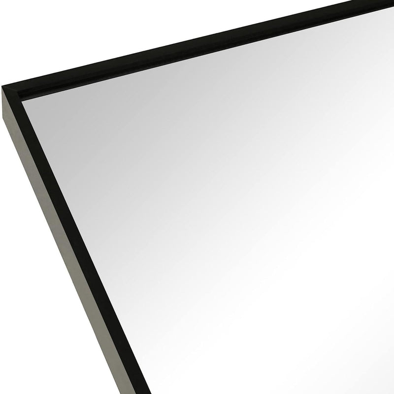 Aluminum Arch Framed Bathroom Vanity Mirror (756072) - Black