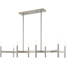 Load image into Gallery viewer, 19" Eight Light Dimmable Chandelier With Shades - Nickel
