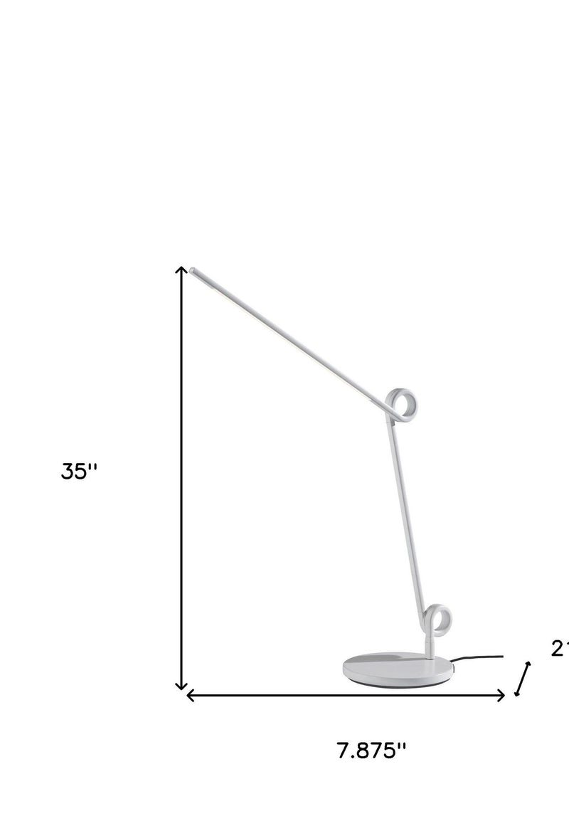 Metal Novelty Desk Table Lamp - White