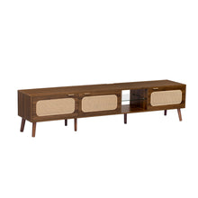 Load image into Gallery viewer, 78" TV Stand With Ample Storage And Open Shelving - Walnut
