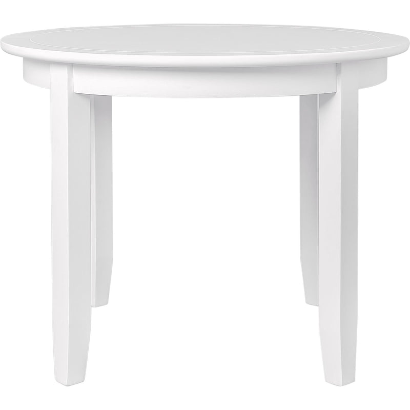 39" Solid Wood Round Top Dining Room Table - White
