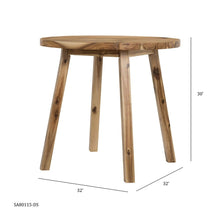 Load image into Gallery viewer, Round Dining Table, Solid Wood - Natural Wood / Brown
