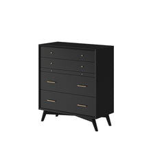 Load image into Gallery viewer, Solid Wood Four Drawer Chest - Black
