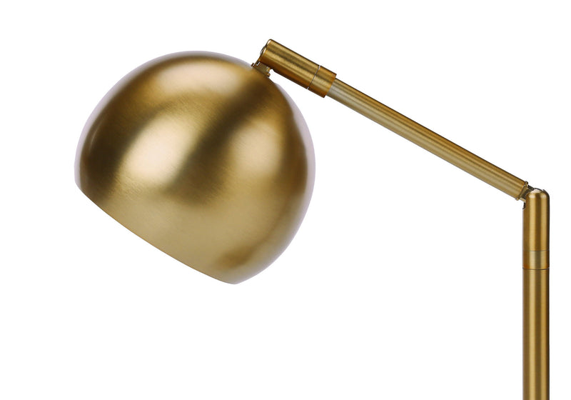 Metal Round Table Lamp With Gold Dome Shade - Gold