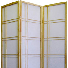 Load image into Gallery viewer, Folding Three Panel Screen Room Divider (469103) - Brown / White
