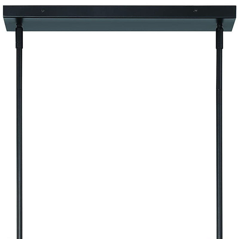 Candle Style Six Light Metal Dimmable Chandelier - Black / White