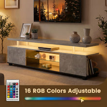 Load image into Gallery viewer, TV Stant With LED And Large Side Cabinet

