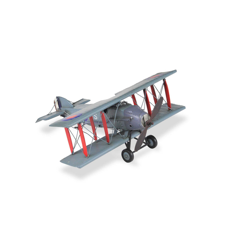 Hand Painted 1916 Bristol F28 Fighter Plane Model Airplane - Red / Gray