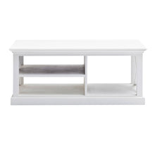 Load image into Gallery viewer, Solid Wood And Solid And Manufactured Wood Coffee Table With Three Shelves - White
