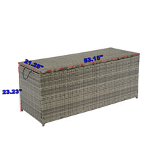 Load image into Gallery viewer, Outdoor Storage Box, Wicker Patio Deck Boxes With Lid, Outdoor Cushion Storage For Kids Toys, Pillows, Towel, Wicker
