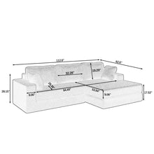 Load image into Gallery viewer, Modern Minimalist L Shape Modular Sectional Sofa, Couch
