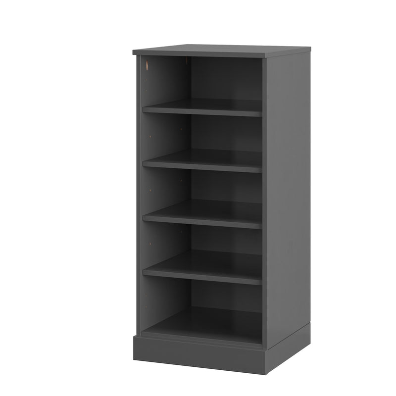 Ten Pair Solid Woodshoe Storage Cabinet (752043) - Gray