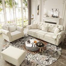 Load image into Gallery viewer, Upholstered Sofa Set With Nailhead Trim And Rolled Armrests, Includes Pillows
