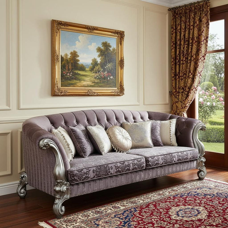Velvet Velvet Sofa - Antique Platinum