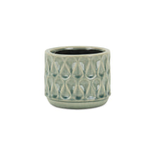 Load image into Gallery viewer, Geometric Round Pot Planter (487486) - Green
