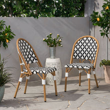 Load image into Gallery viewer, Chic French Bistro Chair With Durable Rattan And Aluminum Frame
