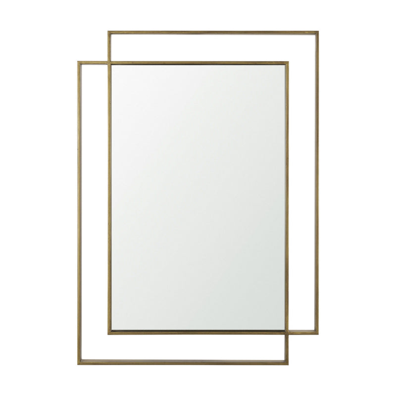 Metal Framed Accent Mirror - Brown