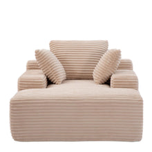 Load image into Gallery viewer, Oversized Chaise Lounge Chair Cozy Cloud Couch With 3 Throw Pillows And Wide Armrest
