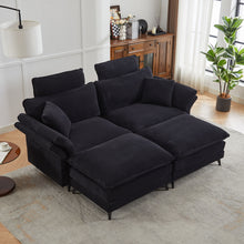 Load image into Gallery viewer, Modern Deep Seat Sectional Sofa With Ottoman
