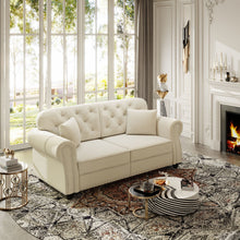 Load image into Gallery viewer, Upholstered Chesterfield Sofa With Nailhead Trim And Rolled Armrests
