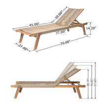 Load image into Gallery viewer, Catania - Outdoor Rope Chaise Lounge (Set of 2) - Teak / Beige
