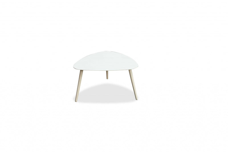 Aluminum End Table - White