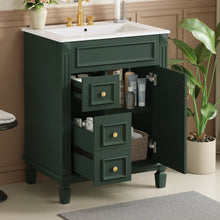 Load image into Gallery viewer, Bathroom Vanity With Sink, Compact Cabinet &amp; 2 Drawers And Adjustable Shelf
