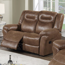 Load image into Gallery viewer, 1 Piece Power Reclining Loveseat With USB Port, Fully Upholstered Pillow Arms And Headrest - Brown
