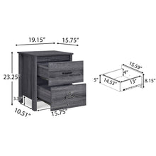 Load image into Gallery viewer, Titeca - Contemporary Wood 2 Drawer Nightstand
