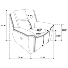 Load image into Gallery viewer, Brier - Upholstered Padded Arm Recliner Chair With Manual Recline And Pillowtop Arms - Blue
