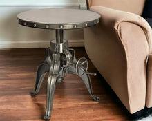 Load image into Gallery viewer, Metal And Iron Round End Table - Silver

