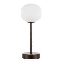 Load image into Gallery viewer, 12" Novelty USB Table Lamp With Globe Shade - Antiqued Bronze
