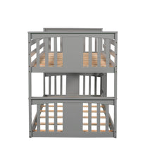 Load image into Gallery viewer, Twin Over Twin Bunk Bed with Ladder, Gray (Old SKU:LP000107AAE)
