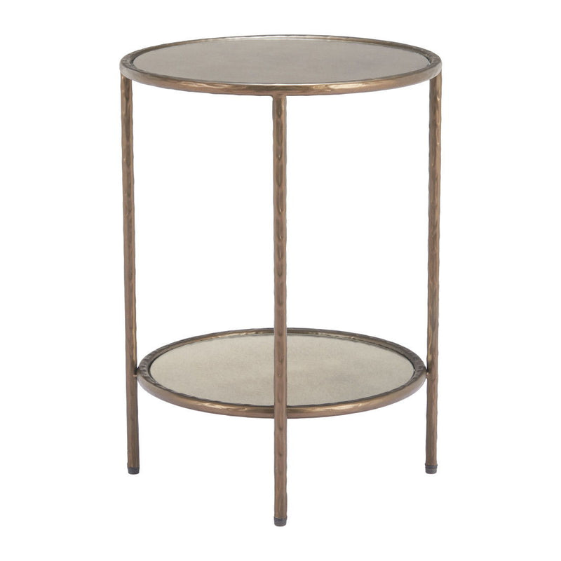 22" Pedestal End Table - Bronze