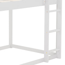 Load image into Gallery viewer, Twin over Twin Low Bunk Bed, House Bed with Ladder , White(OLD SKU:WF197808AAK)
