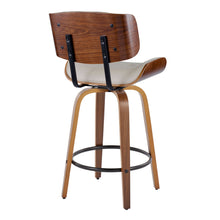 Load image into Gallery viewer, Lombardi - Mid-Century Modern Fixed Height Counter Stool With Swivel With Round Footrest (Set of 2)
