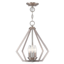 Load image into Gallery viewer, 16" Three-Light Dimmable Chandelier With Shades - Nickel
