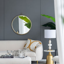 Load image into Gallery viewer, Round Mirror, Circle Mirror With Iron Frame For Living Room Bedroom Vanity Entryway, Hallway
