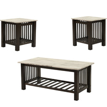 Load image into Gallery viewer, 3 Piece Occasional Table Set, 1 Coffee Table And 2 End Tables, Open Storage Design - Walnut
