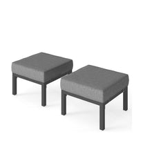 Load image into Gallery viewer, Patio Ottomans With Cushions, All-Weather Footrests (Set of 2)
