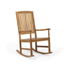 Load image into Gallery viewer, Muse - Outdoor Acacia Rocking Chair With Slat Design - Teak
