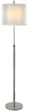 Load image into Gallery viewer, 62" Traditional Shaped Floor Lamp With White Empire Shade - Chrome
